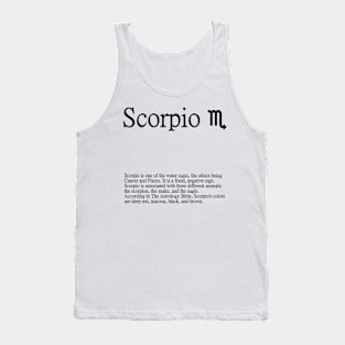 Scorpio Zodiac Sign Tank Top